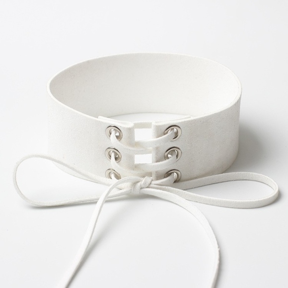 Choker Necklace Jewelry - LIQUIDATED PRICE 🎈Vegan Leather Lace Tie Choker Several Colors